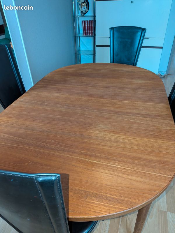 Table à manger vintage scandinave en teck (image 5)