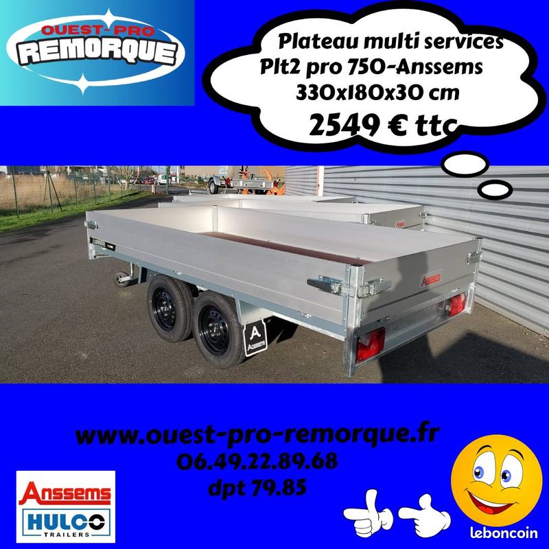 Remorques double essieux roues dessous anssems (image 3)