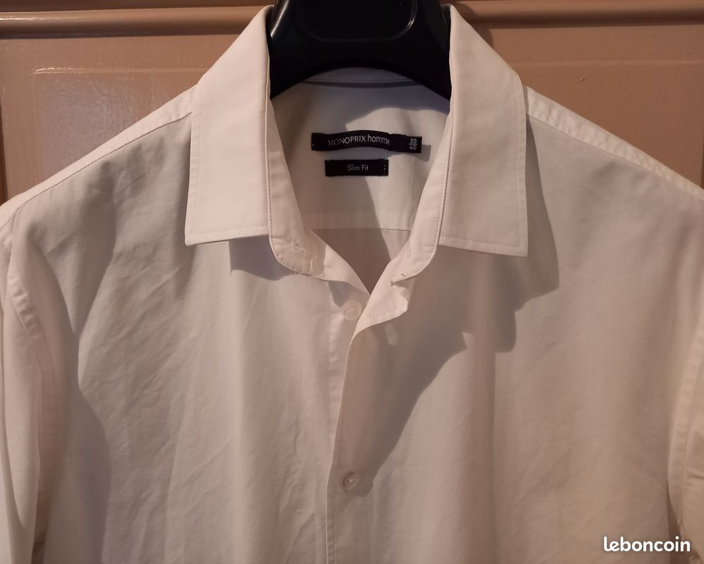 Chemise Blanche Homme Zara Slim Fit Chemise Blanche Monoprix