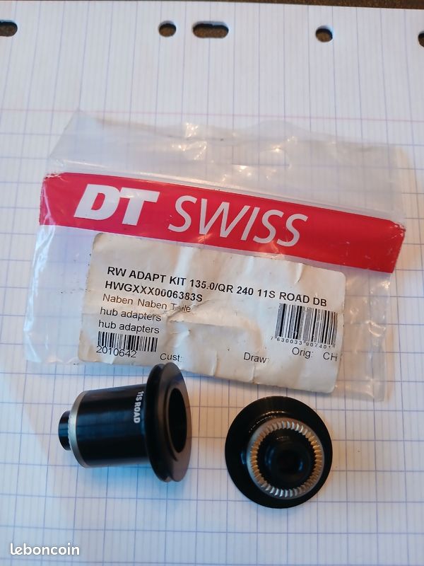 Embouts DT Swiss 5mm QR Pour Moyeu 240s 20mm - Neufs