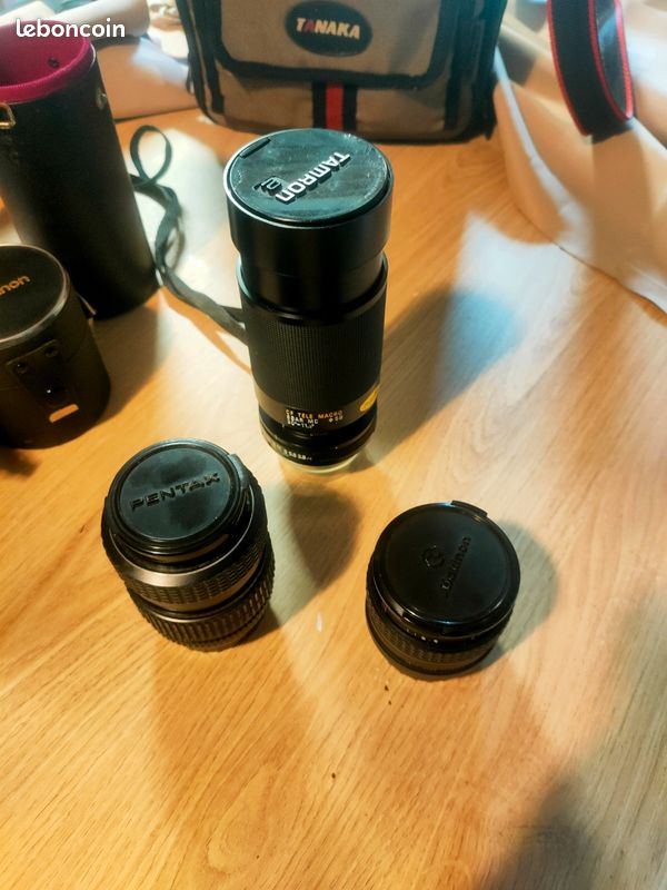 Lot 3 objectifs vintage monture Pentax K (PK) + Boîtes d'origine / Étuis (image 1)