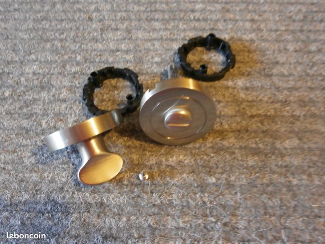 Paire De Rosaces De Verrouillage WC Gedotec - Inox Brossé - Lot De 2