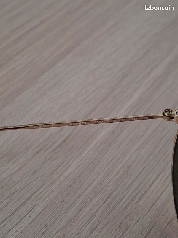 Lunettes de soleil Ray-Ban Round Metal RB3447N – verres miroir bleus – avec étui (image 3)