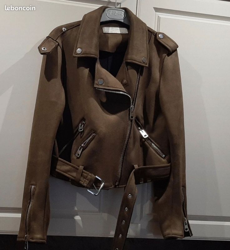 Perfecto zara effet daim M Vêtements