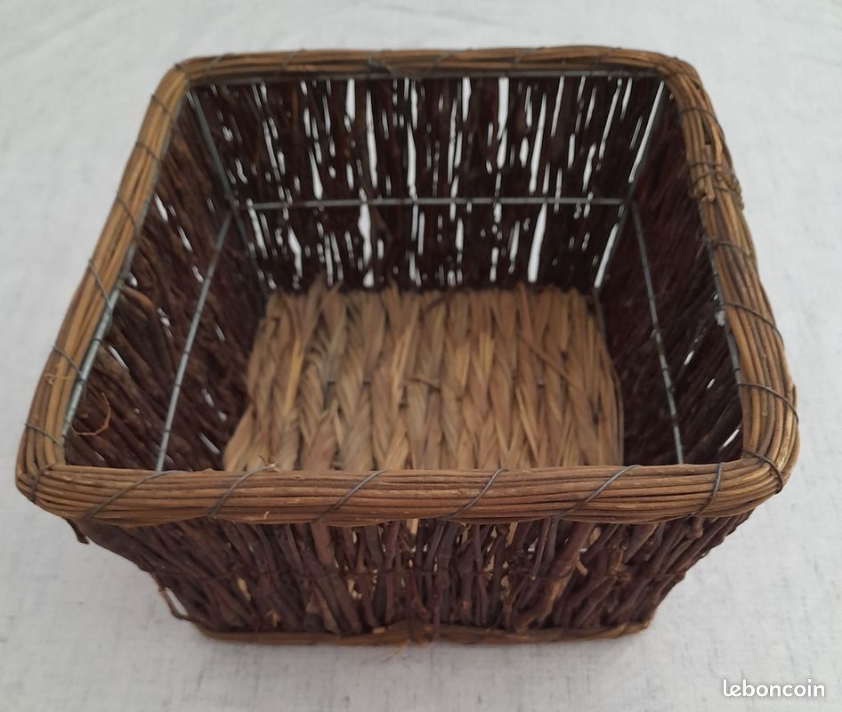 Lot de 6 paniers décoratifs (bois, bambou) (image 3)
