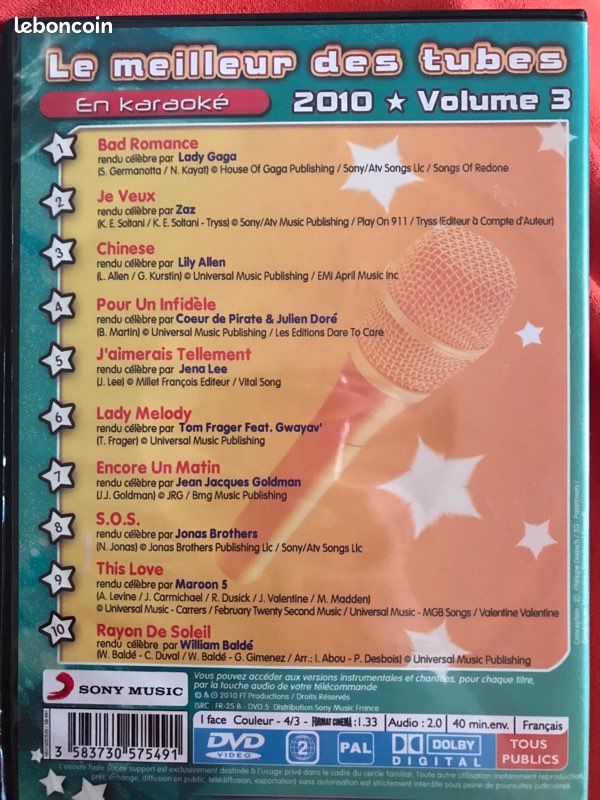 Karaoké 2010 volume 3 (image 2)