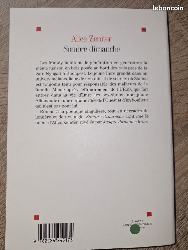 Livre "Sombre dimanche " de Alice Zeniter (image 2)
