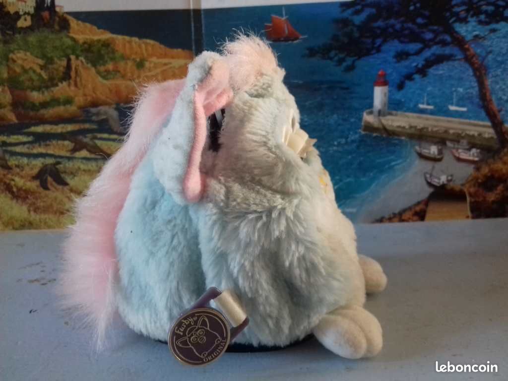 Furby Tiger Bébé Bleue pâle Blanc rose Yeux gris (image 4)