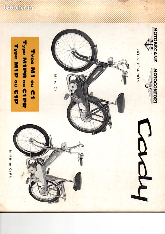 Catalogue / Notice De Pièces Détachées Pour Mobylette Motobécane Motoconfort Cady M3 - Vintage
