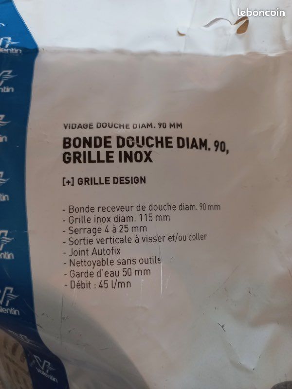Bonde de douche diam 90 grille inox (image 6)