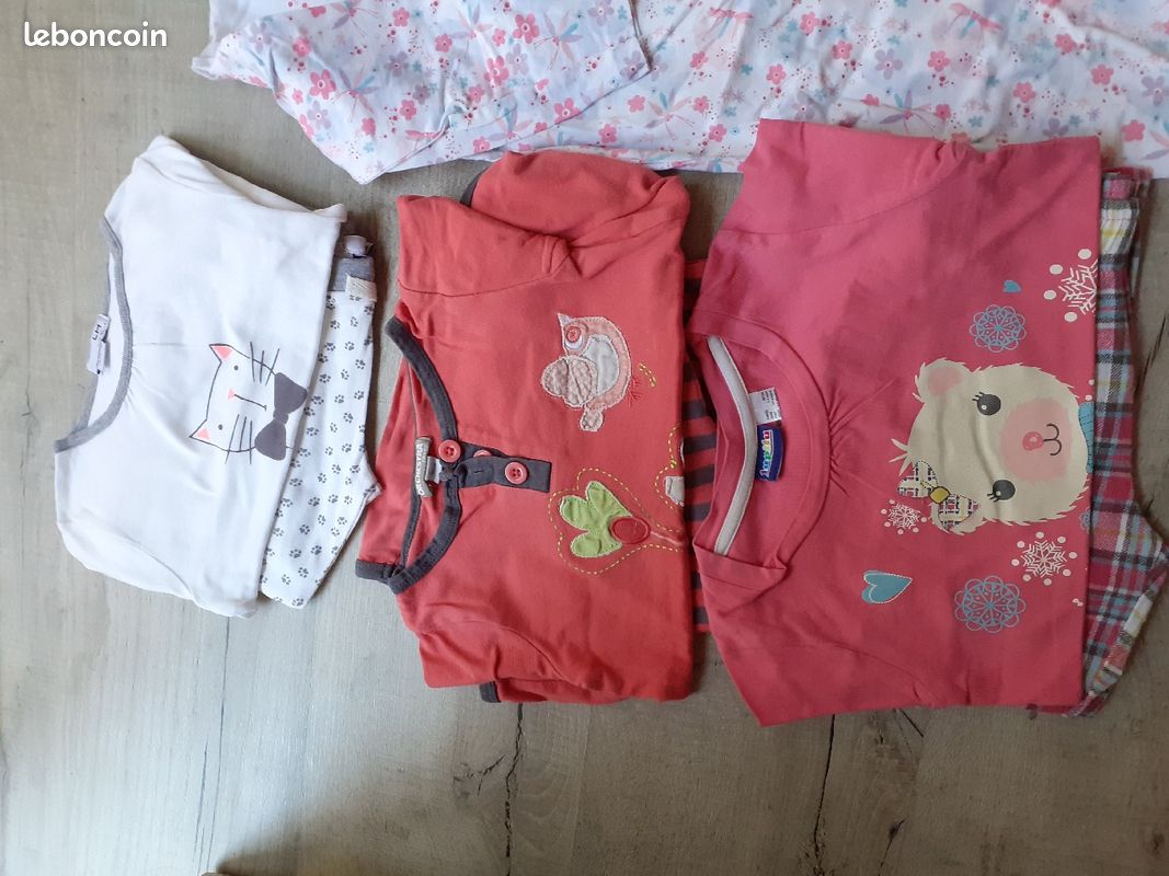 Lot de 5 pyjamas mi saison fille 3 ans (image 2)