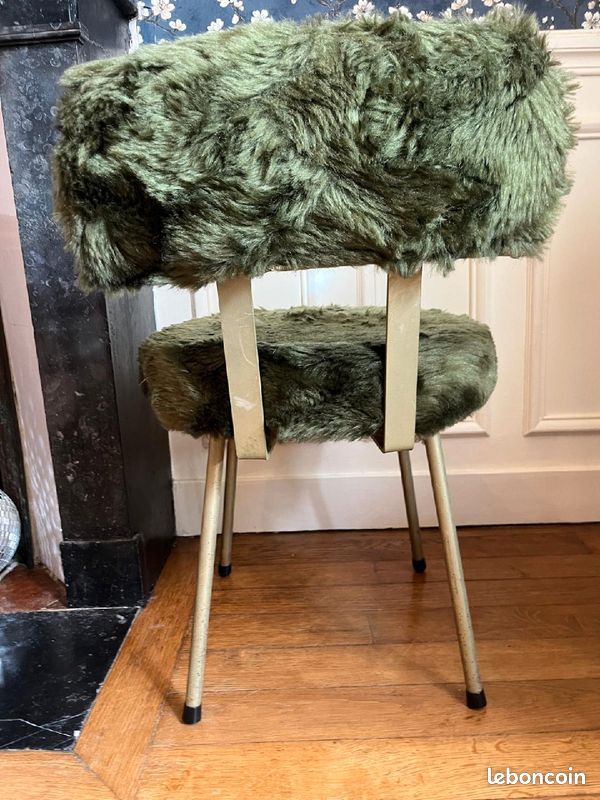 2 chaises vintage moumoute Pelfran (image 2)