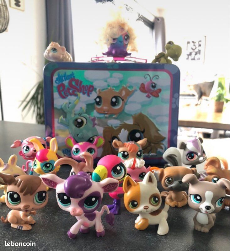 Lot De 5 Figurines Littlest Pet Shop – Dont Un Teckel Rare – Désinfectés Et Prêts à Jouer
