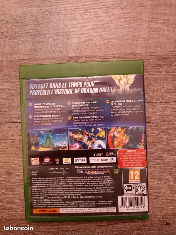 Jeu Dragon ball Xenoverse 2 Xbox one en boite (image 2)