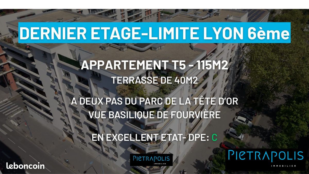 Appartement 5 pièces 115 m² · à Villeurbanne · 115 m² · 645 000 €