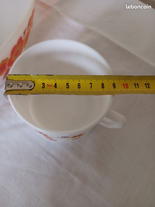 Duo De Tasses Arcopal Clafouty - Design Marc Palluy - Verre (Occasion)
