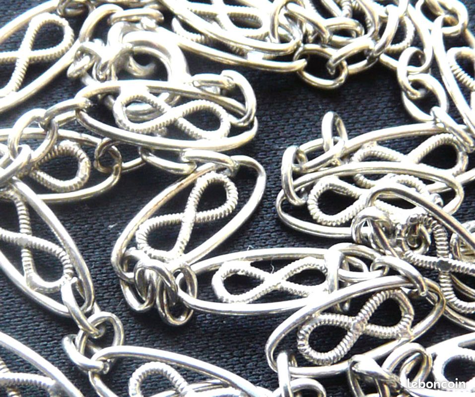 Longue Chaîne Argentée Maille Soudée 10 M – Fabrication Française Vintage