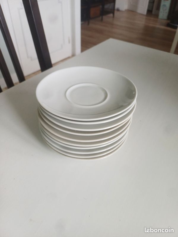 Lot de 10 sous-tasses en porcelaine Bavaria Schumann Arzberg - 14,5 cm (image 3)