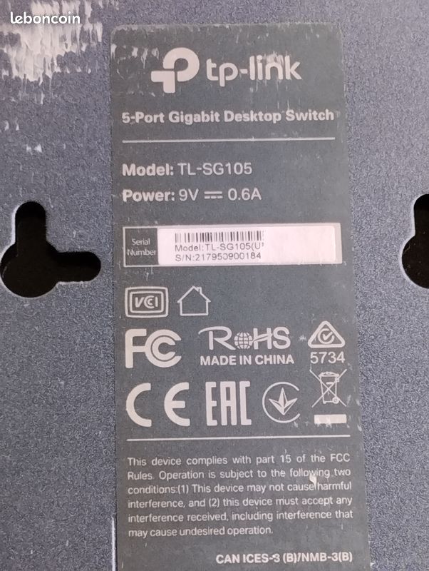 Switch Ethernet TP Link TL-SG105 5 ports (image 3)
