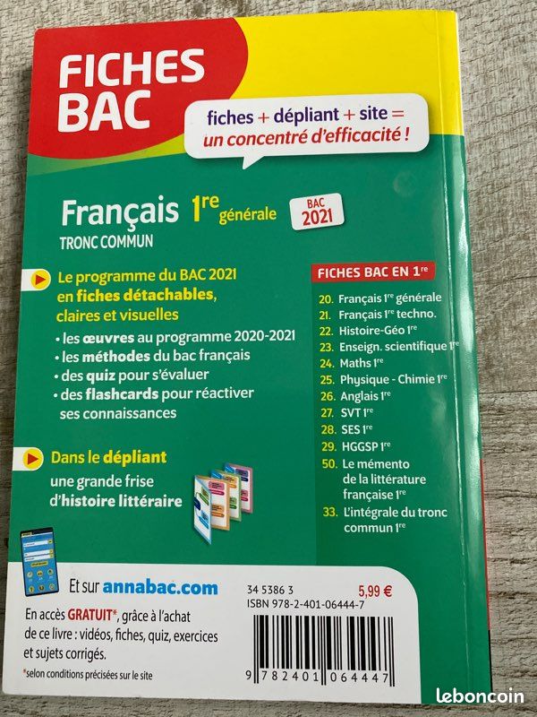 Fiches bac français 1re générale (image 2)