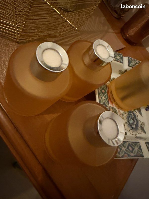 Lot de 3 flacons verre orange Berger vides pour battons encens 12 euros (image 1)