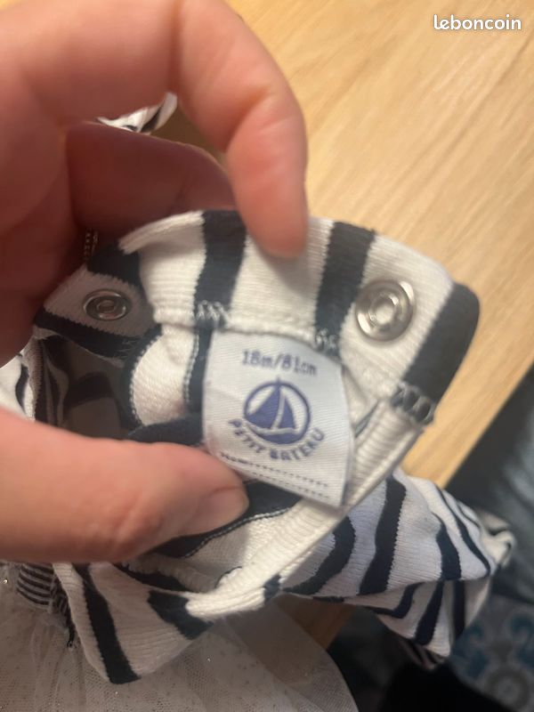 Robe petit bateau marinière 18M (image 2)