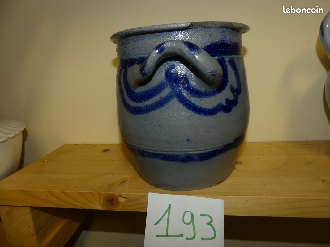 Divers pichet et pot en grès bleu d'Alsace (image 2)