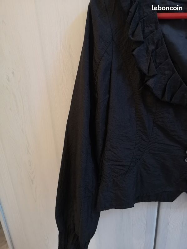 Veste noire habillée tailleur (image 4)