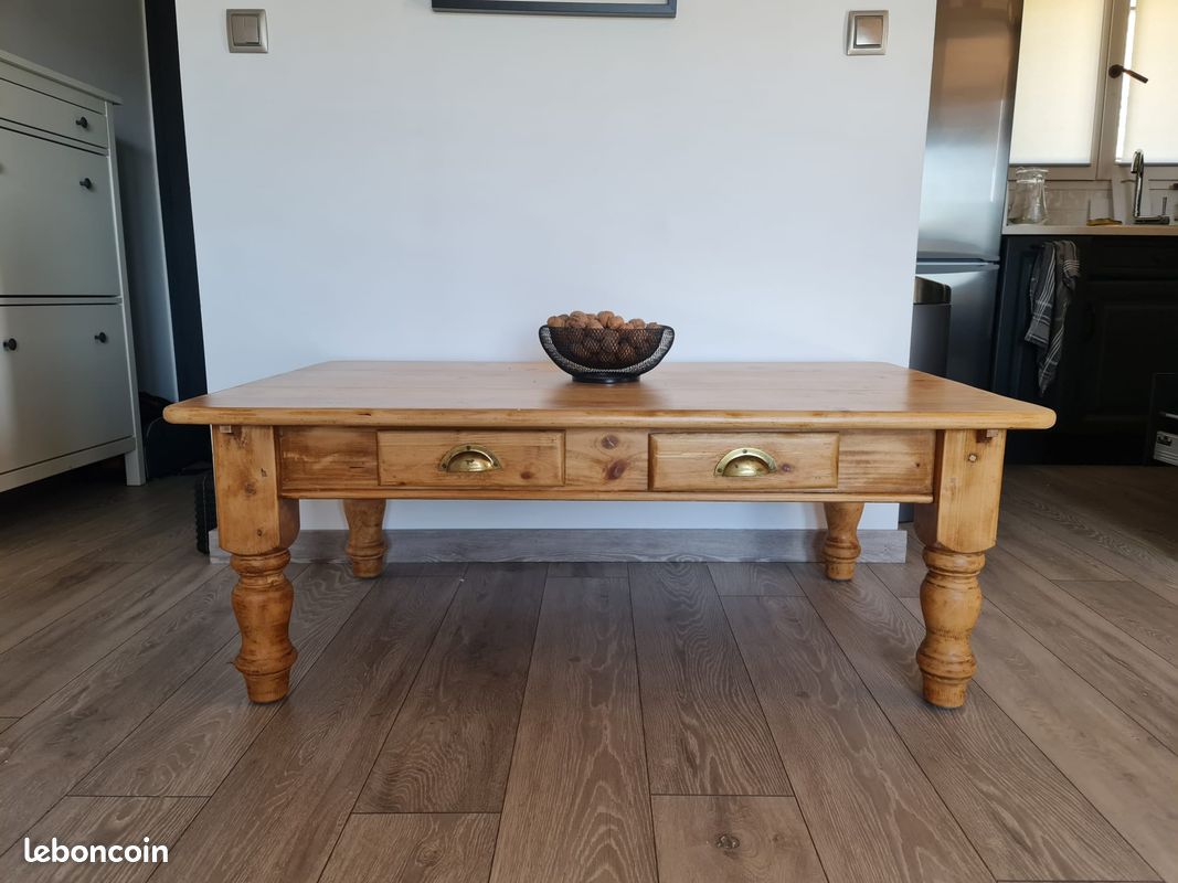 Table basse en épicéa massif – esprit chalet – Interior’s (image 3)