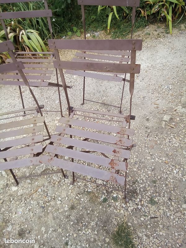 2 chaise de terrasse en métal pliante (image 2)