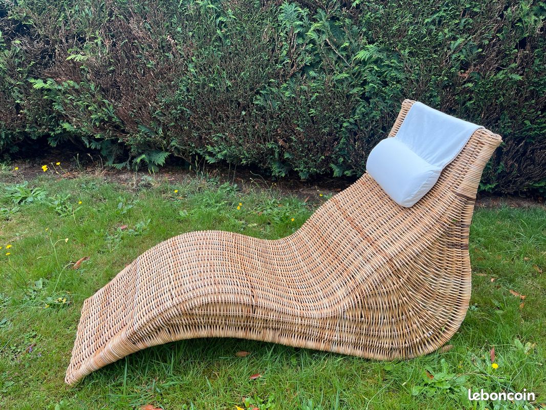 Chaise longue Karlskrona en osier IKEA très bon état (image 4)