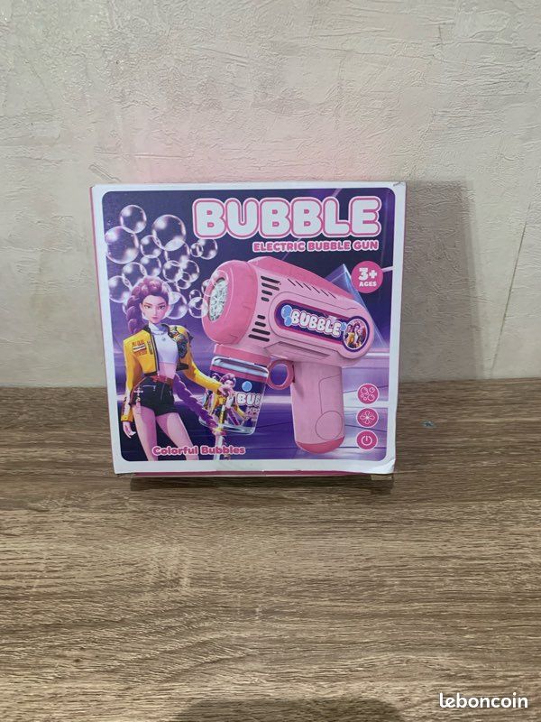 Pistolet à Bulles 2 Pièces - Machine Électrique LED pour Enfants 3-12 Ans | Jouet Extérieur Bulles de Savon Cadeau Fête - Rose Bleu - Jeux - Jouets