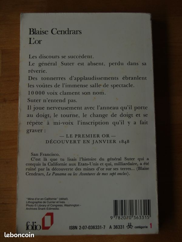 L'Or (roman) Blaise Cendrars (image 2)