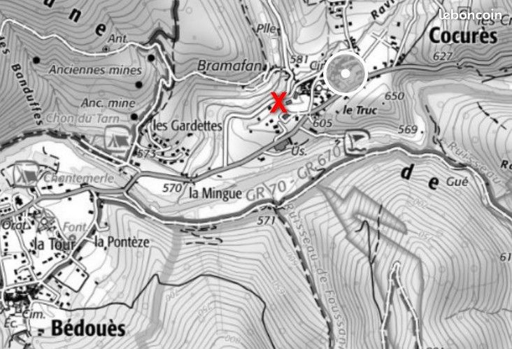TERRAIN constructible 2821m² - Zone FLORAC LOZERE PARC des CEVENNES - Opportunité à SAISIR ... Vite · à Bédouès-Cocurès · 78 