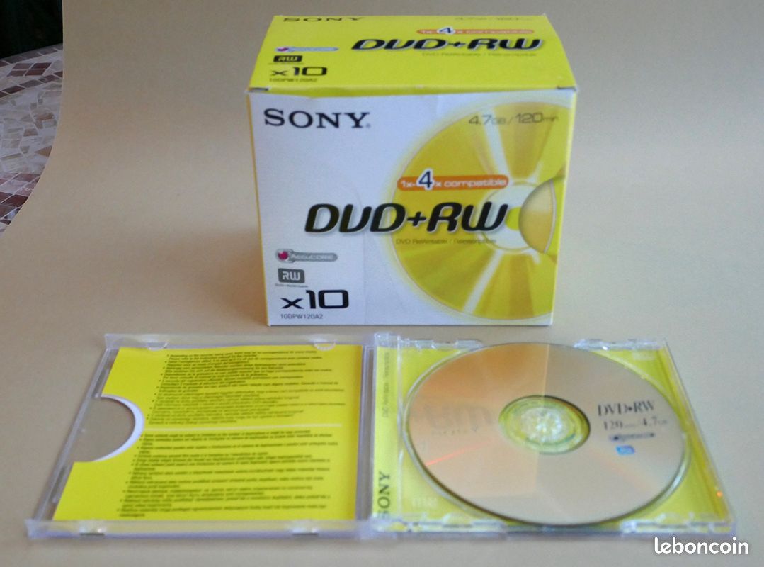 DVD +RW SONY - Lot de 10 unités (image 2)