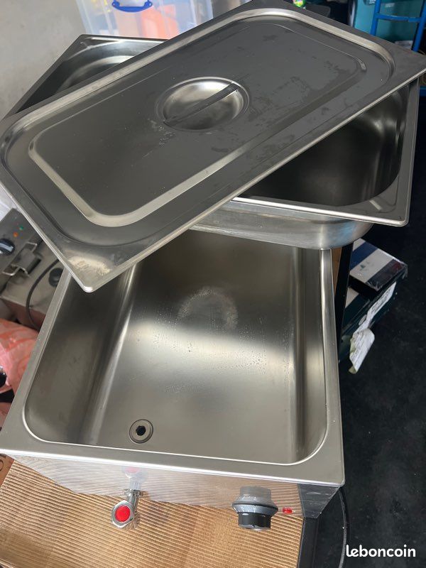 Bain-marie professionnel Royal Catering avec vidange et couvercle (image 2)