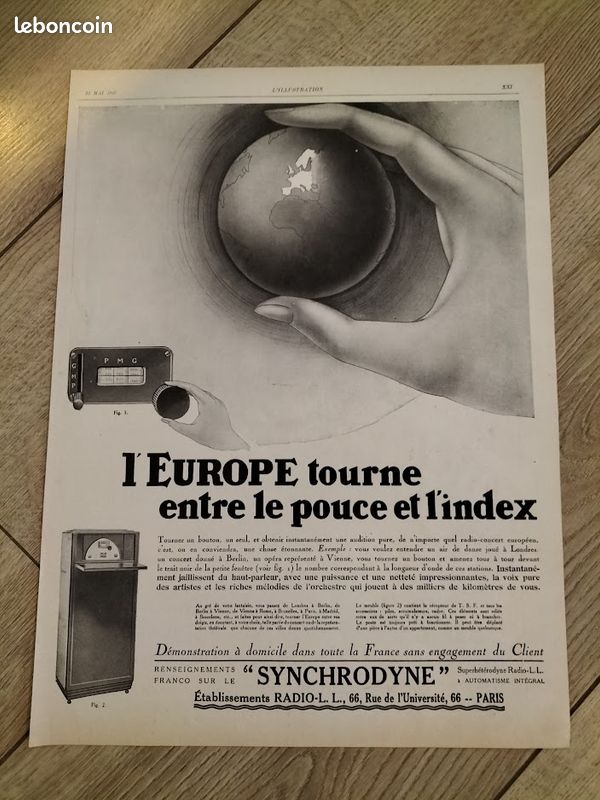 Années 1920. TSF : RADIO L.L. Lot de 14 anciennes publicités de presse (image 15)