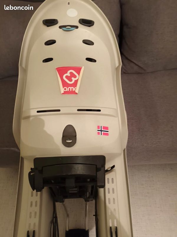 SIEGE VELO BEBE Arrière HAMAX Smiley Gris Bleu (image 2)