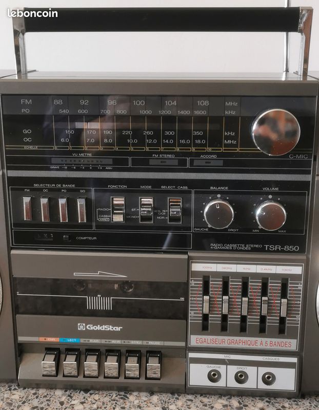 Radio-cassette GOLDSTAR TSR 700 – Boombox Vintage Crown, Fonctionne