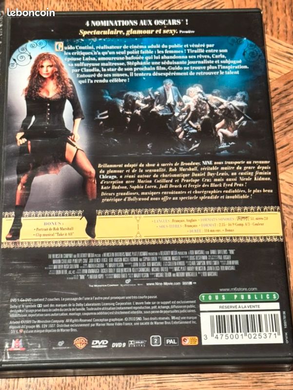 Nine (DVD) - Penélope Cruz, Judi Dench, Fergie, Kate Hudson, Nicole Kidman, Sophia Loren (image 2)