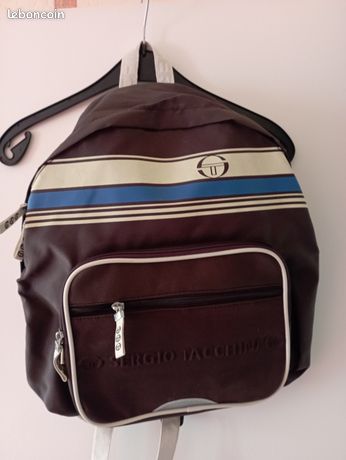 Sac à Dos Sergio Tacchini Authentique - 20L, Bleu/noir, Sous Blister Jamais Utilisé