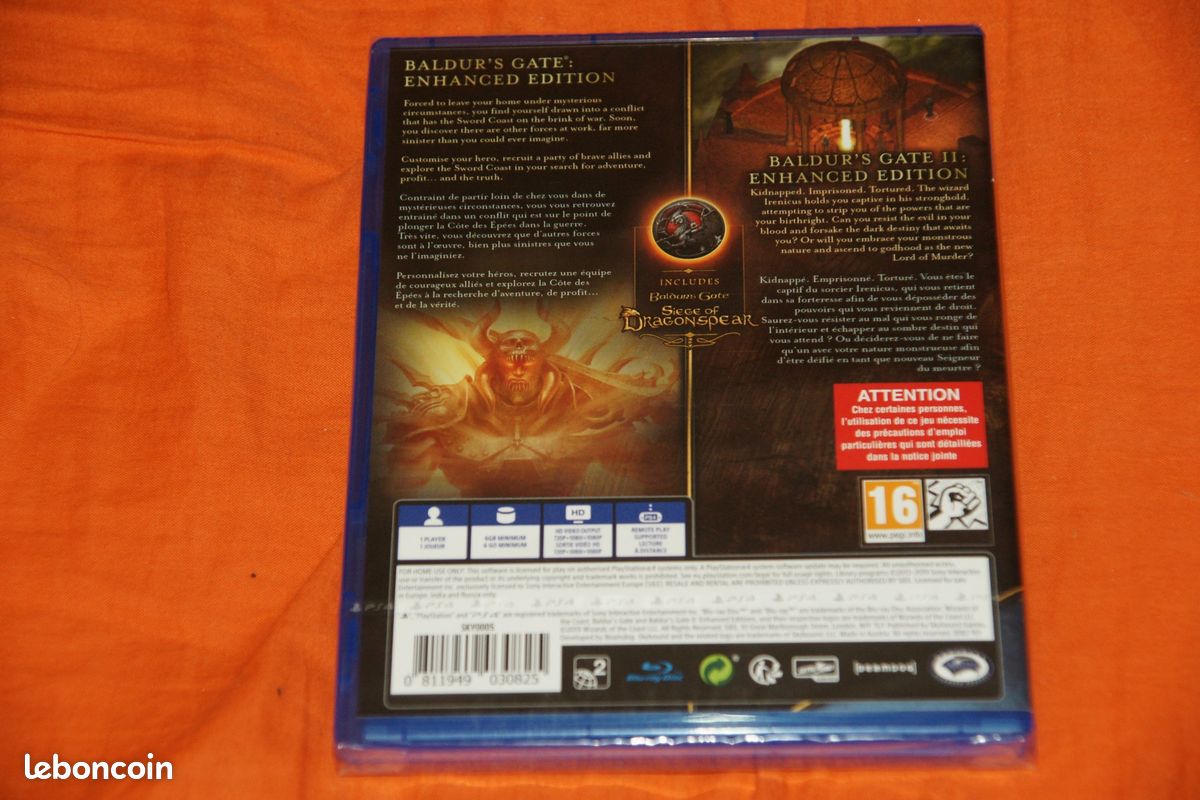 Jeu PC Baldur’s Gate Enhanced Edition - Version Française, Neuf Sous Blister Scellé - Éditeur Deep Silver, Sortie 2014, PEGI 16