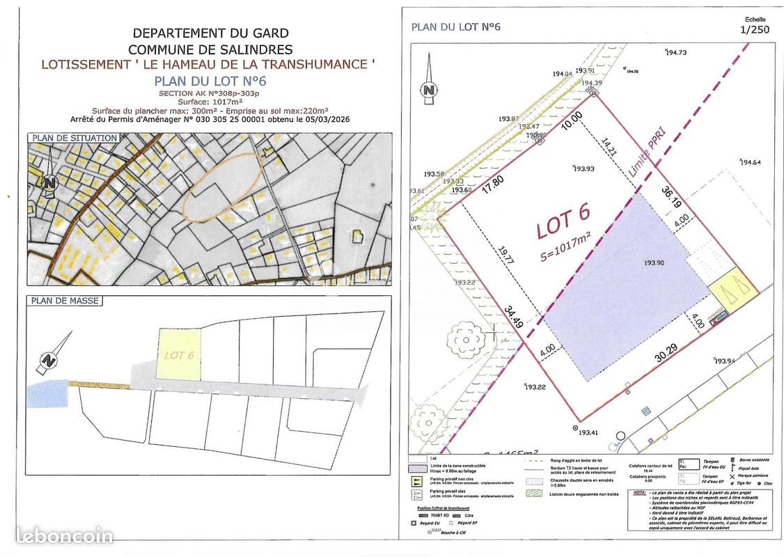 Terrain 1017 m² · à Salindres · 1 017 m² · 83 000 €