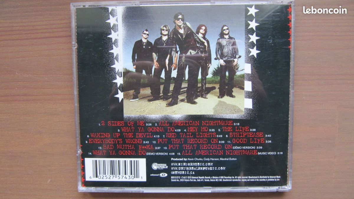 Hinder - All american nightmare(cd) - CD - Musique