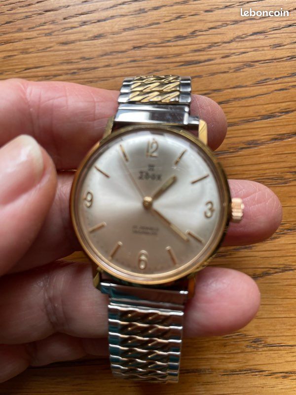 Montre Bracelet Edox Vintage Automatique Avec Date - Modèle P1335 - Occasion Fonctionne - Mouvement Incabloc