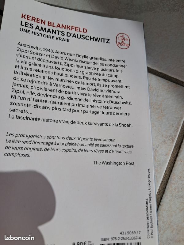 Vend livre "les amants d’Auschwitz" de Karen Blankfeld (image 2)