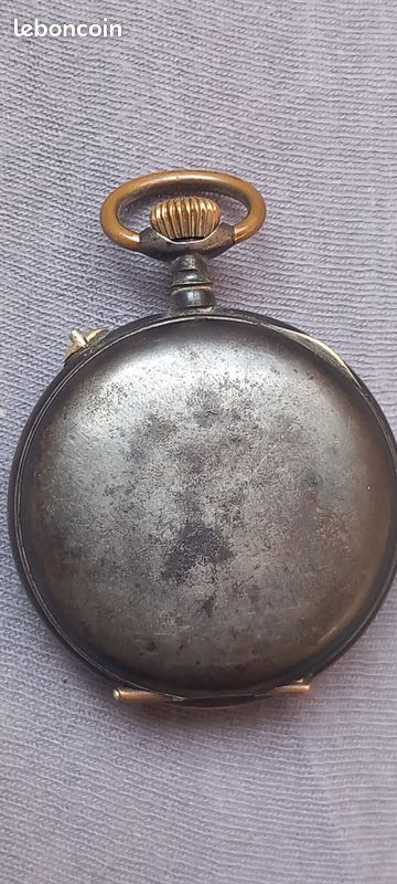 Montre à Gousset Vintage En Acier Bruni – Pour Pièces Ou Collection