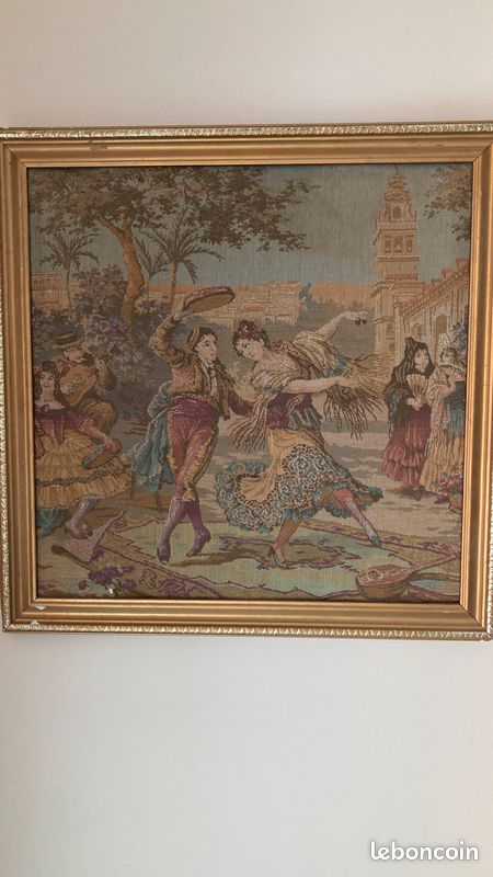 Tenture Murale Vintage Française 2x3 Ft – Tapisserie Gobelins Multicolore, Motifs Floraux Et Licornes