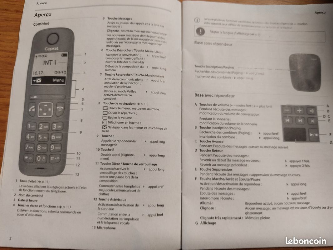 Téléphone GIGaset As690A (image 2)
