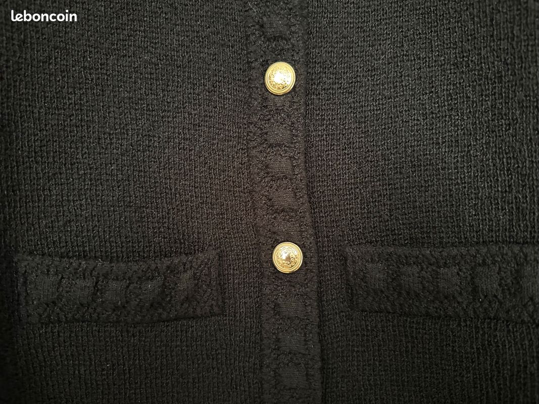 Veste Cardigan Noir Texturé H&M - Taille M - Neuve Avec étiquette - Style Décontracté
